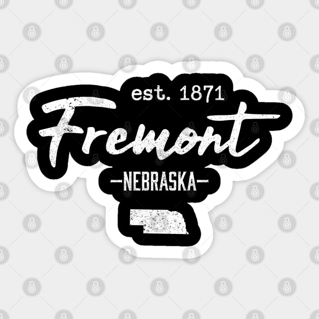 Fremont Nebraska City State Vintage Sticker by Commykaze